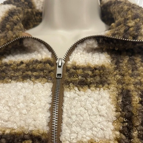 Fashion Nova Brown and Cream Teddy Jacket - Picture 4 of 9